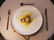 Knusprige Garnele auf Safran-Aioli begleitet von einem Avocado-Tatar & Polenta - Rezept - Bild Nr. 2