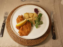 Schnitzel, Kartoffelsalat und Feldsalat - Rezept - Bild Nr. 2