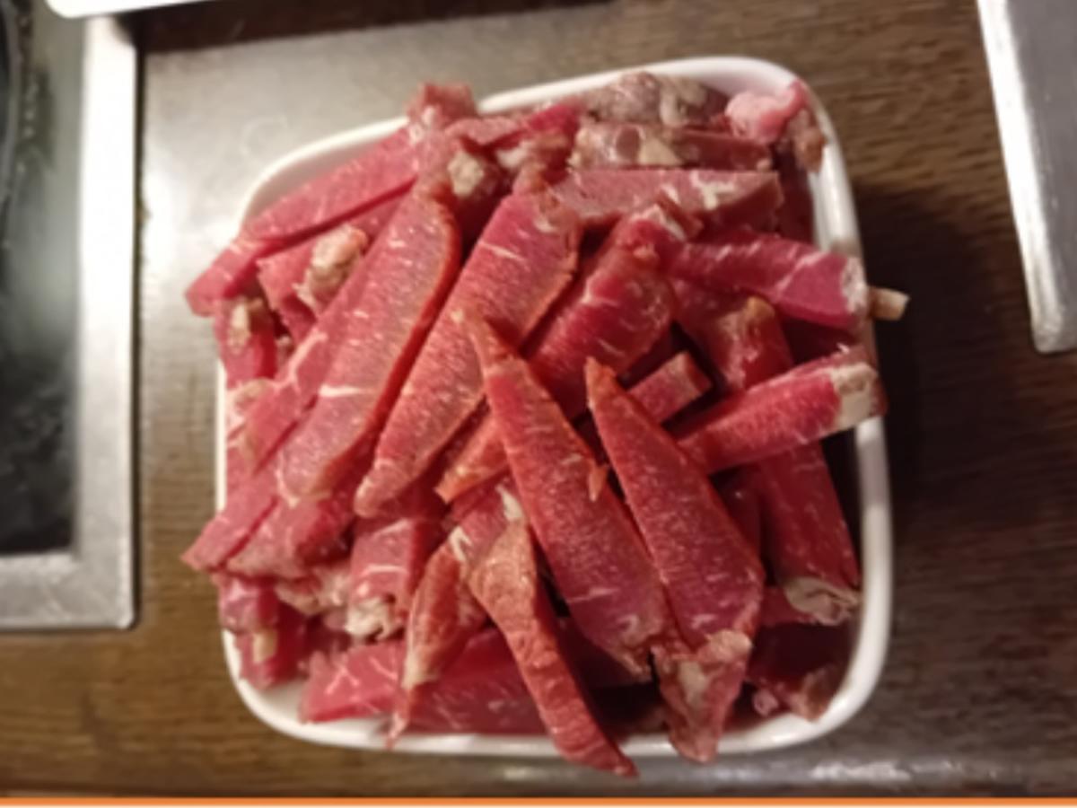 Rindfleisch mit Chinakohl und Erbsen im Wok mit Basmatireis - Rezept - Bild Nr. 5