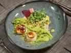 Jakobsmuschel auf Erbsenpüree und Ceviche von der Jakobsmuschel - Rezept - Bild Nr. 2