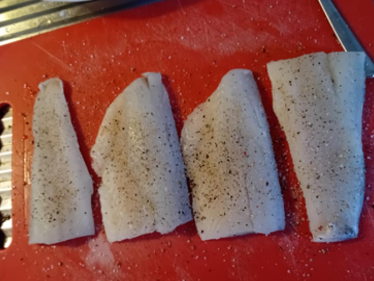 Knusper-Zanderfilet mit Buschbohnen und Apfel-Kartoffel-Stampf - Rezept - Bild Nr. 17662