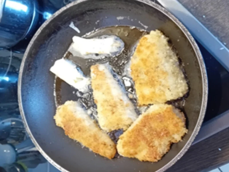 Knusper-Zanderfilet mit Buschbohnen und Apfel-Kartoffel-Stampf - Rezept - Bild Nr. 17665