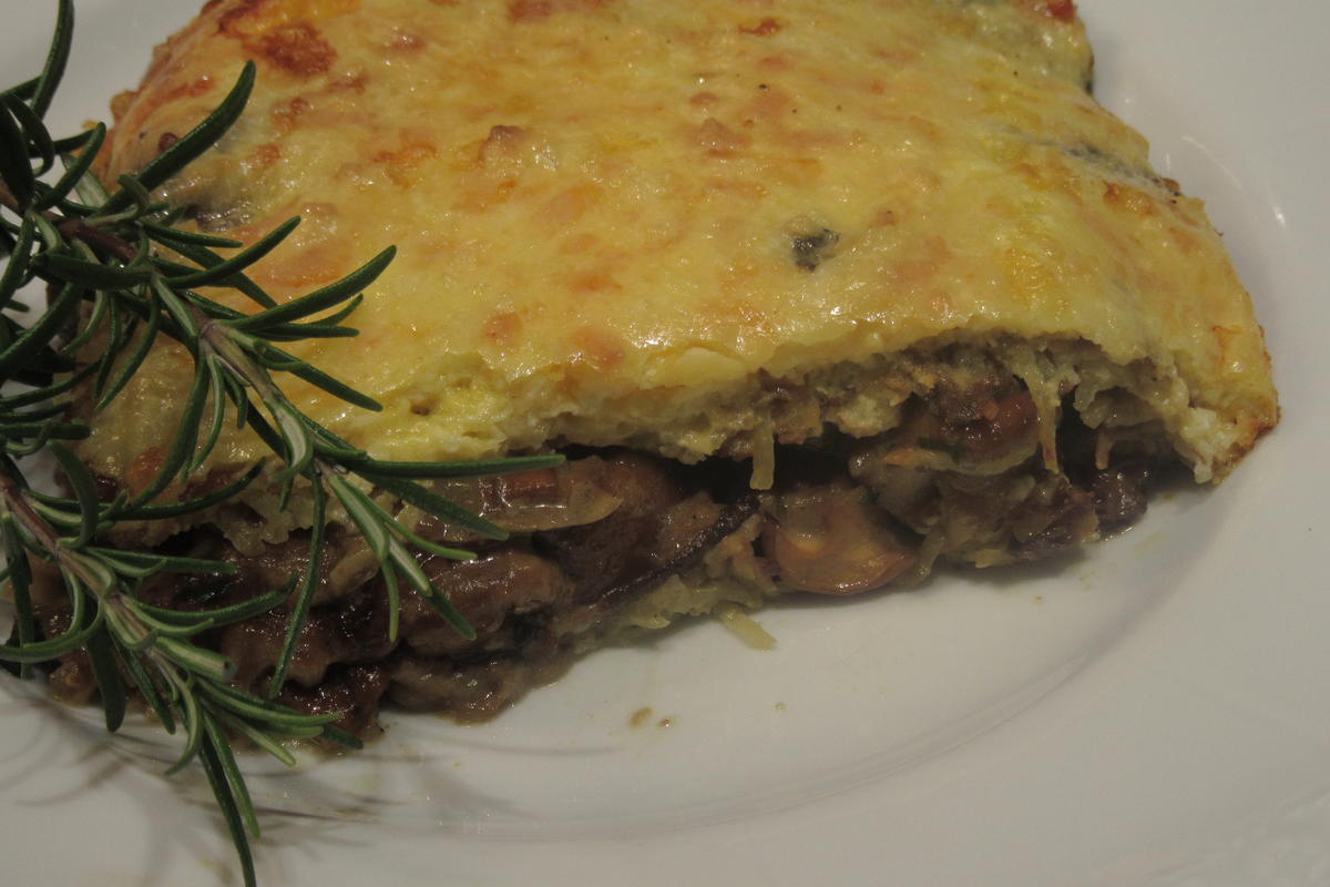 Auflauf: Kartoffelpufferauflauf mit Waldpilzen - Rezept - Bild Nr. 2