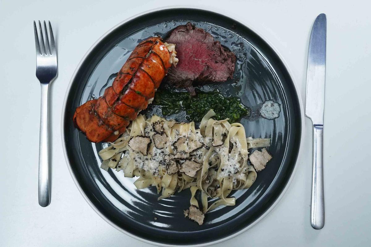 Surf and Turf mit Trüffelpasta und Chimichurri - Rezept - Bild Nr. 17666