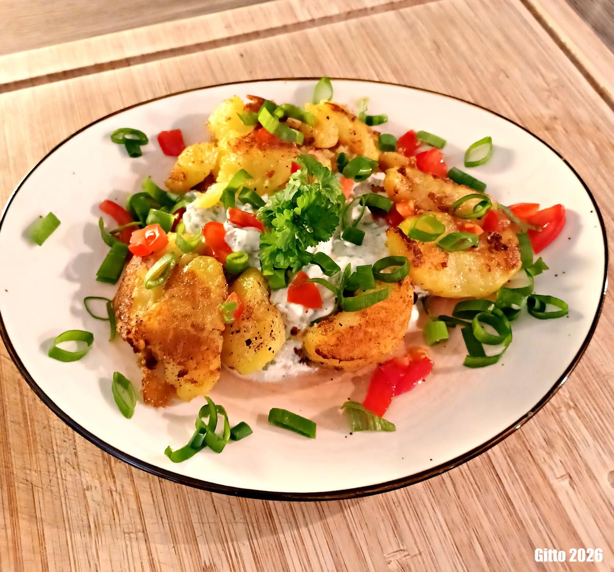 Quetschkartoffeln mit frischer Quarkzubereitung - Rezept - Bild Nr. 2