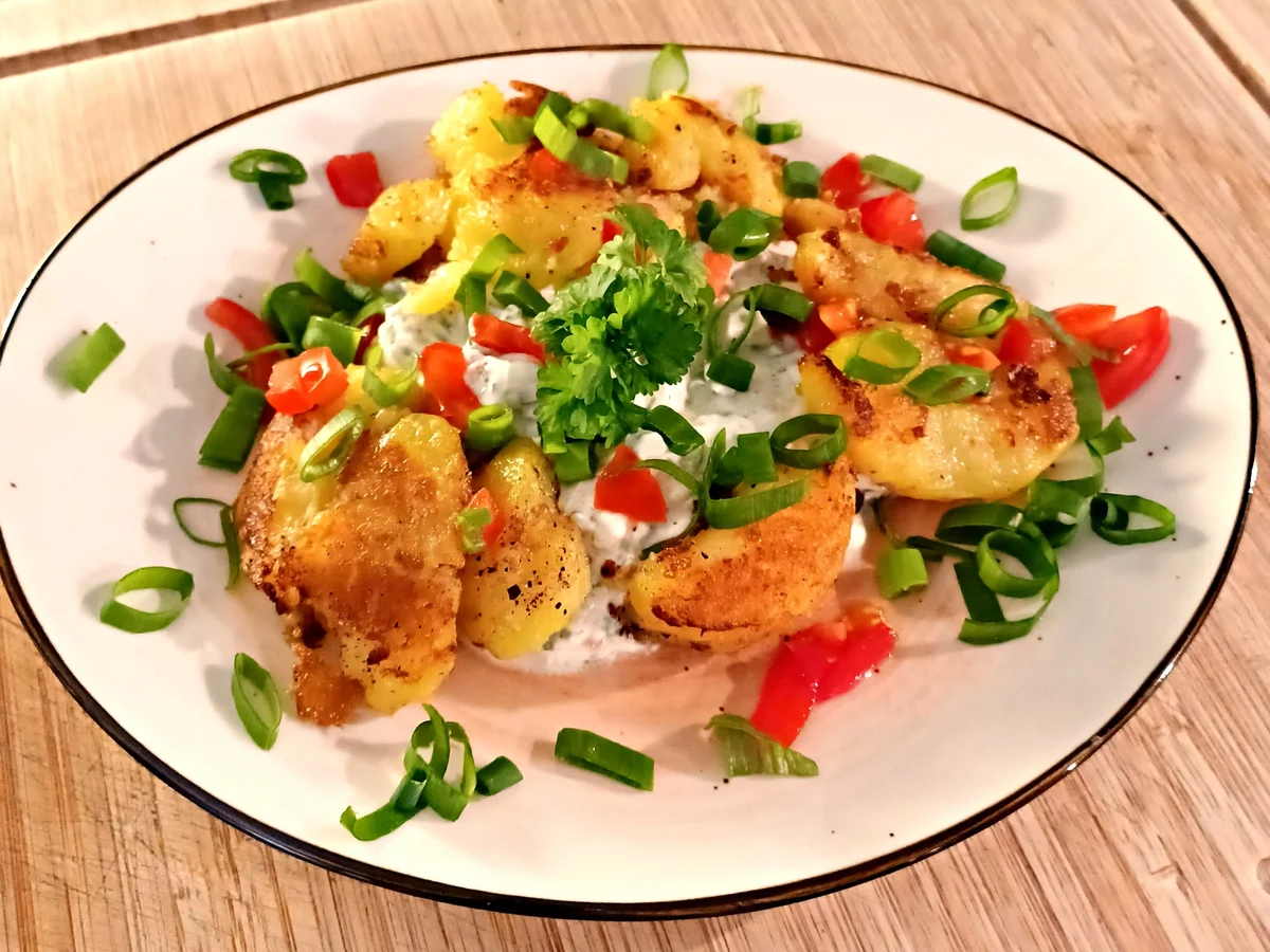 Quetschkartoffeln mit frischer Quarkzubereitung - Rezept - Bild Nr. 2
