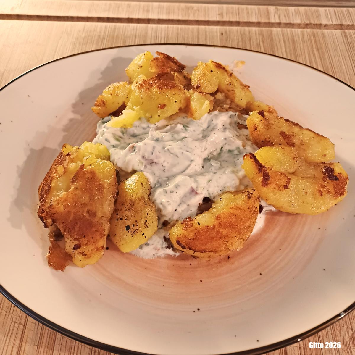 Quetschkartoffeln mit frischer Quarkzubereitung - Rezept - Bild Nr. 7