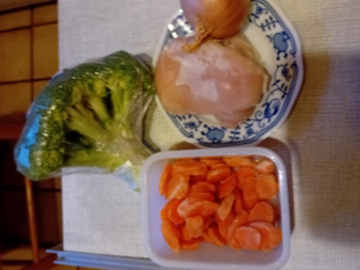 Rezept: Hähnchenbrustfilet-Spieß mit würziger Auflage, Brokkoli und Möhren-Stampf Bild Nr. 3 Hähnchenbrustfilet-Spieß mit würziger Auflage, Brokkoli und Möhren-Stampf - Rezept - Bild Nr. 3