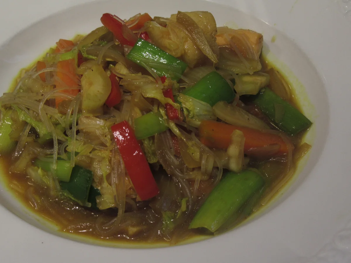 Fisch: Lachs und Rotbarsch mit Glasnudeln - Rezept - Bild Nr. 2