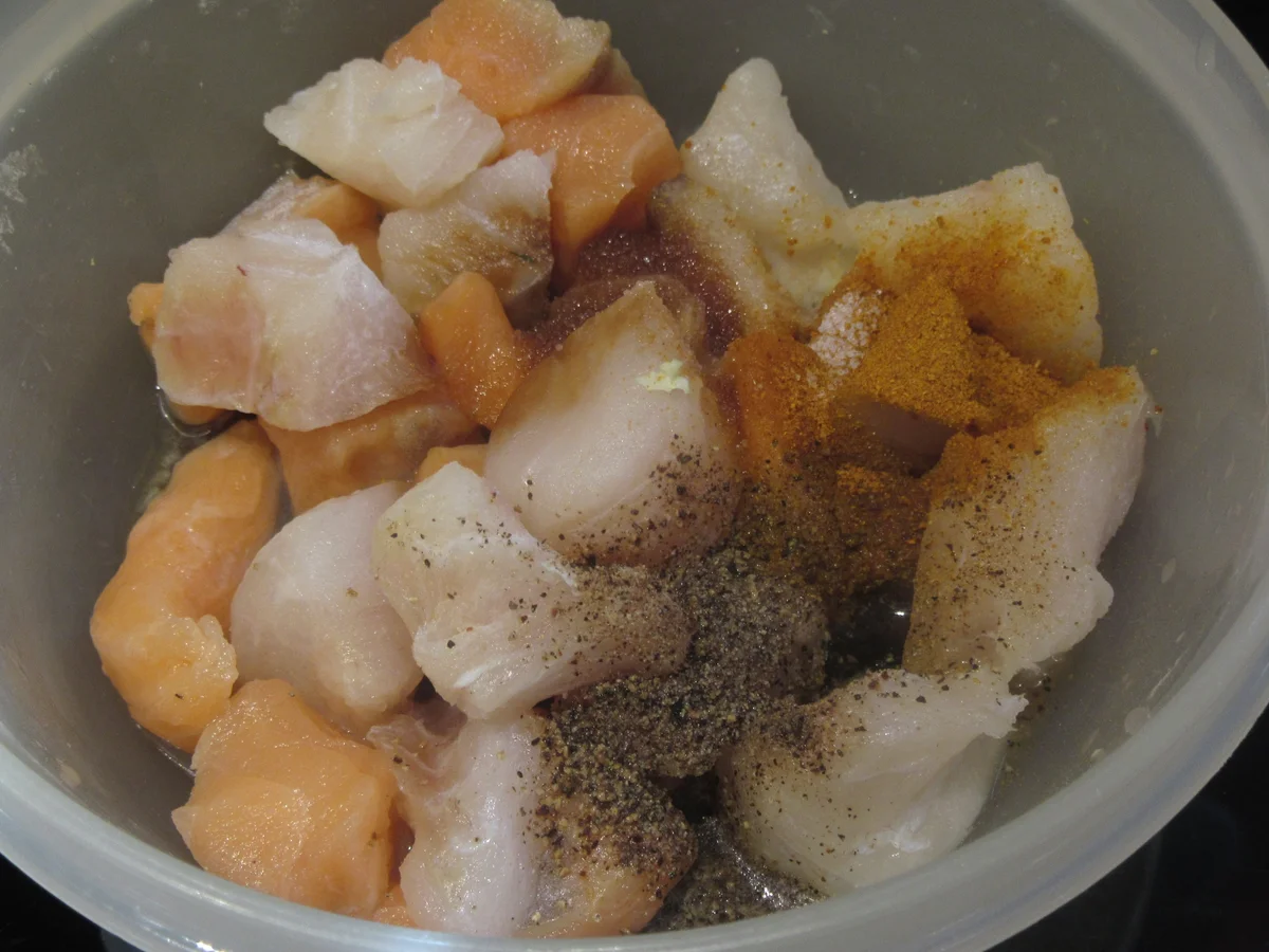 Fisch: Lachs und Rotbarsch mit Glasnudeln - Rezept - Bild Nr. 3