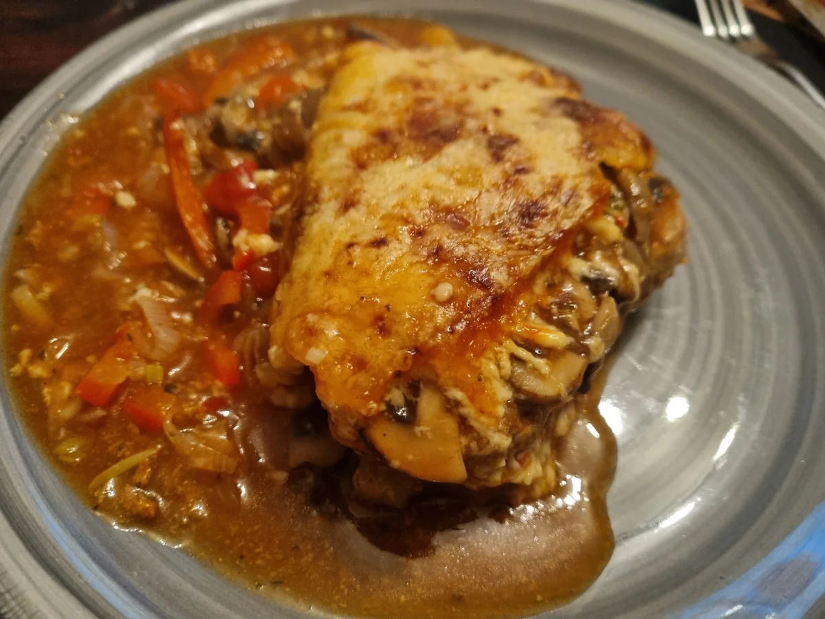 Schnitzelpfanne mit Käse überbacken - Rezept - Bild Nr. 17819