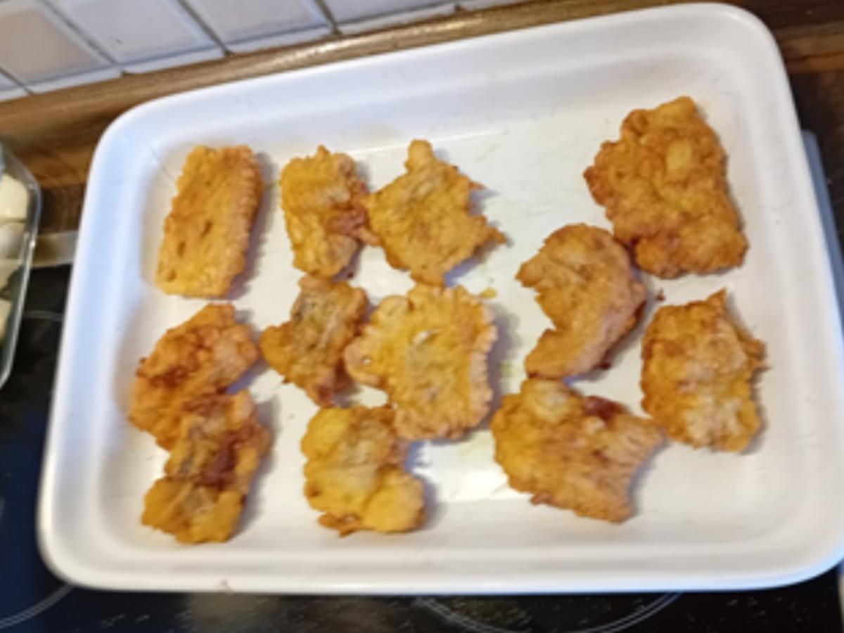 Rezept: Seelachfilet frittiert mit Paprikamix süß-sauer Bild Nr. 17849 Seelachfilet frittiert mit Paprikamix süß-sauer - Rezept - Bild Nr. 17849