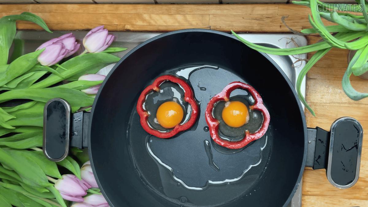 Valentinstagsfrühstück | Spiegelei-Blume - Rezept - Bild Nr. 17850