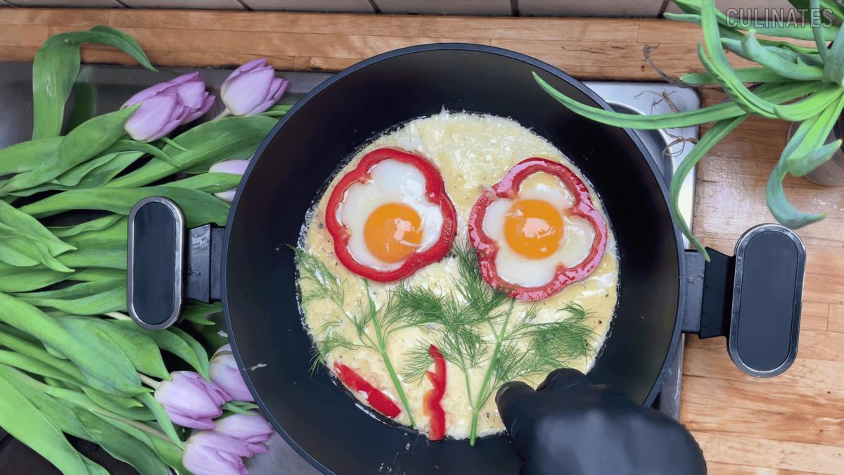Valentinstagsfrühstück | Spiegelei-Blume - Rezept - Bild Nr. 17853