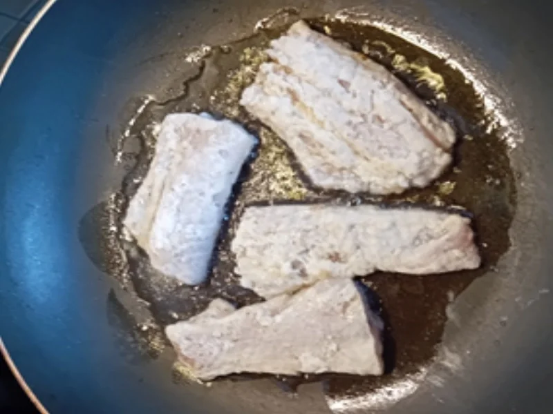 Seelachsfilet auf Senf-Zwiebel-Möhren-Kohlrabi-Gemüse - Rezept - Bild Nr. 6