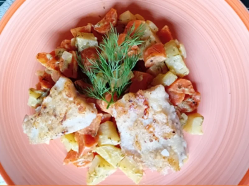 Seelachsfilet auf Senf-Zwiebel-Möhren-Kohlrabi-Gemüse - Rezept - Bild Nr. 15