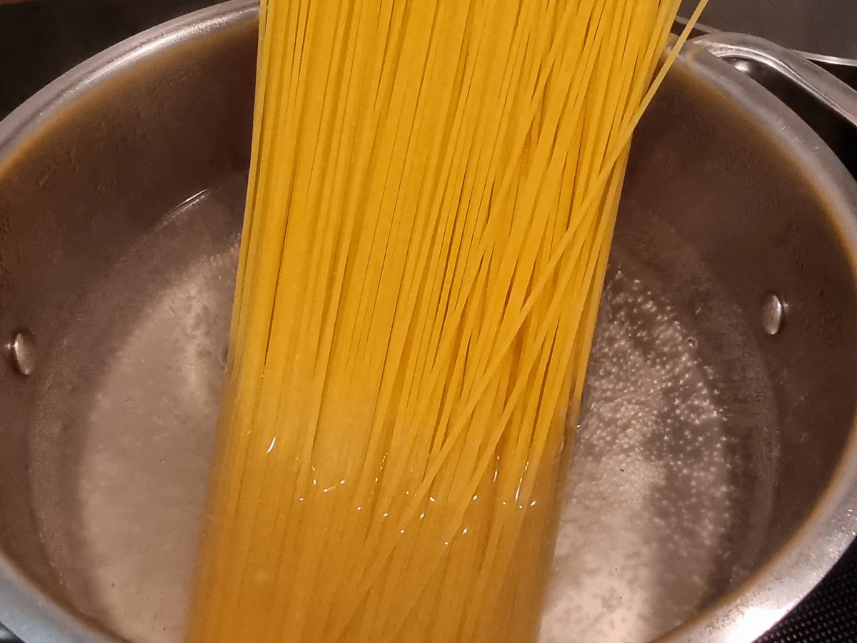 Rezept: Vegetarische Spaghetti-Carbonara mit Röstgemüse Bild Nr. 17910 Vegetarische Spaghetti-Carbonara mit Röstgemüse - Rezept - Bild Nr. 17910