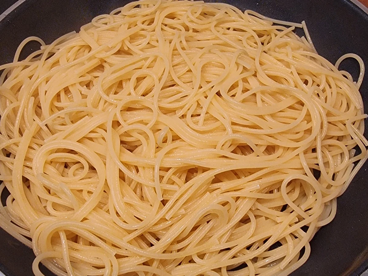 Rezept: Vegetarische Spaghetti-Carbonara mit Röstgemüse Bild Nr. 17913 Vegetarische Spaghetti-Carbonara mit Röstgemüse - Rezept - Bild Nr. 17913