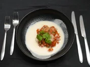 Papaya Tatar mit Jakobsmuscheln an Limetten-Vanilleschaum - Rezept - Bild Nr. 17912