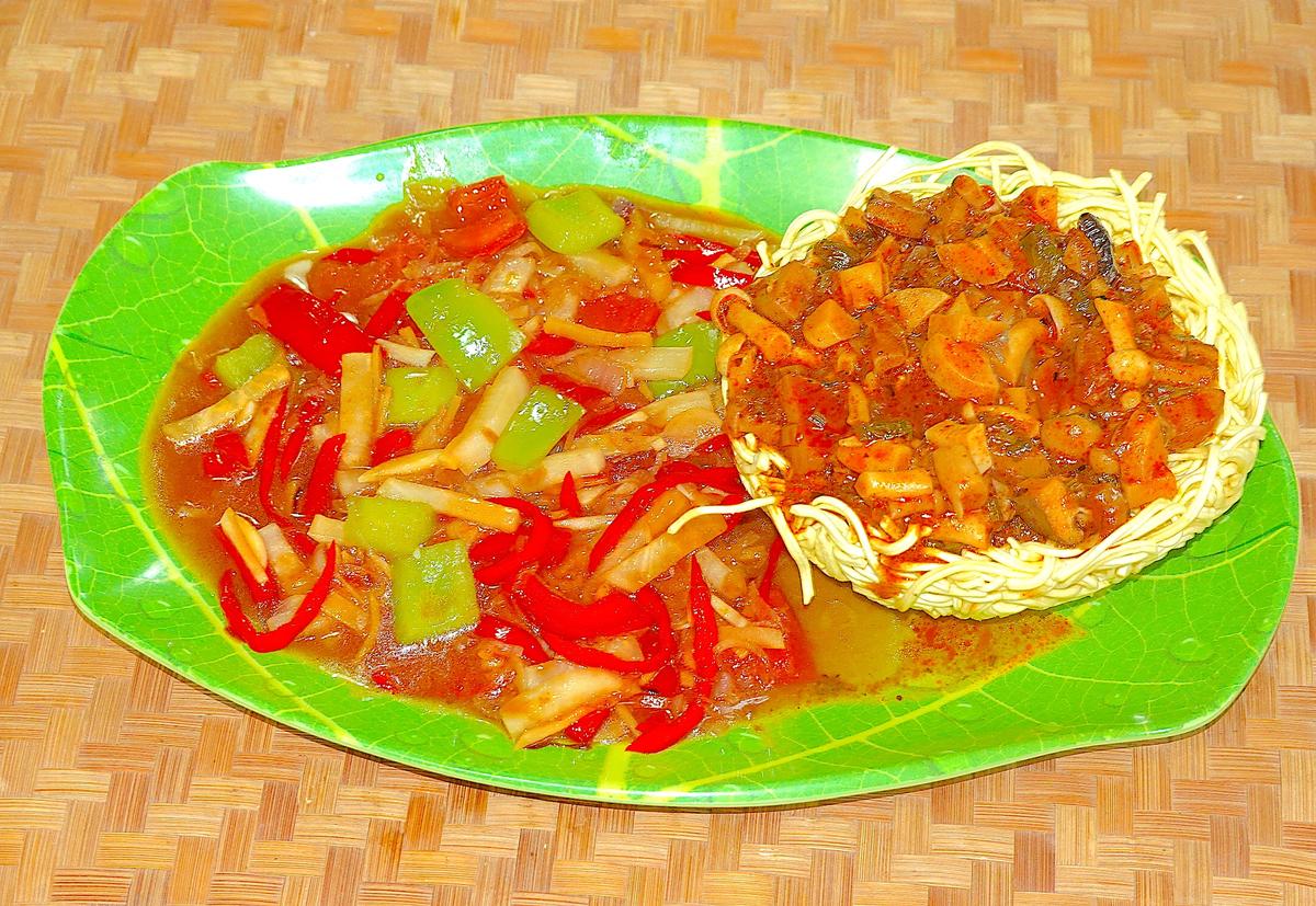 Pikantes Cap Cay mit Pilzen im Nudelnest - Rezept - Bild Nr. 17943