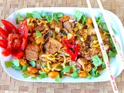 Pfannengerührter, magerer Schweinebauch mit Nudeln - Rezept - Bild Nr. 17943