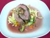 Kräuter-Rinderroulade mit Gemüsepapardelle - Rezept