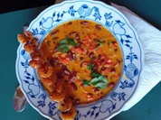 Kidneybohnen-Spitzpaprika-Suppe mit Garnelenspieß - Rezept - Bild Nr. 2