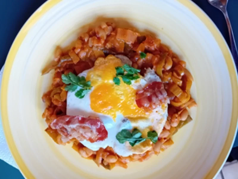 Weiße-Bohnen-Pfanne mit Spiegelei - Rezept - Bild Nr. 11