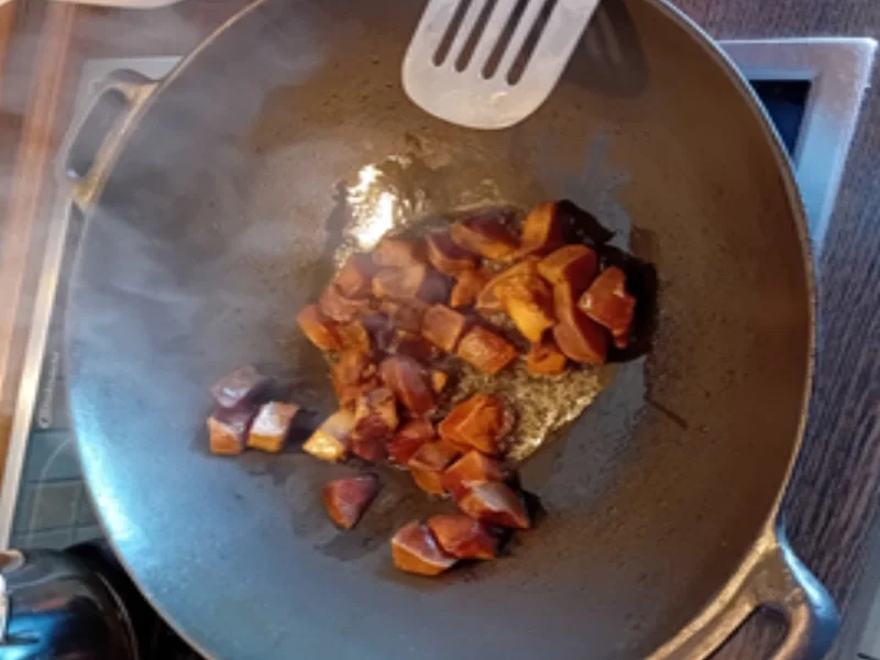 Hähnchenbrustfilet mit Zwiebel, Champignons, Paprika und Jasmin-Reis - Rezept - Bild Nr. 7