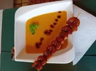 Möhren-Creme-Suppe mit Garnelenspieß - Rezept - Bild Nr. 2