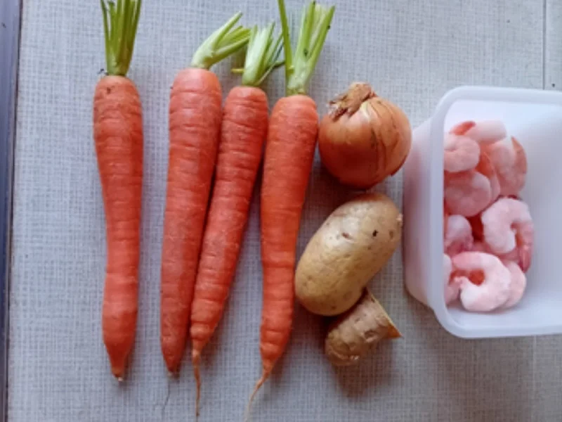 Möhren-Creme-Suppe mit Garnelenspieß - Rezept - Bild Nr. 3