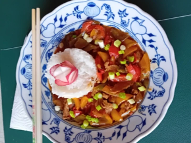 Schweinefilet mit Paprikamix und Jasmin-Reis - Rezept - Bild Nr. 17987