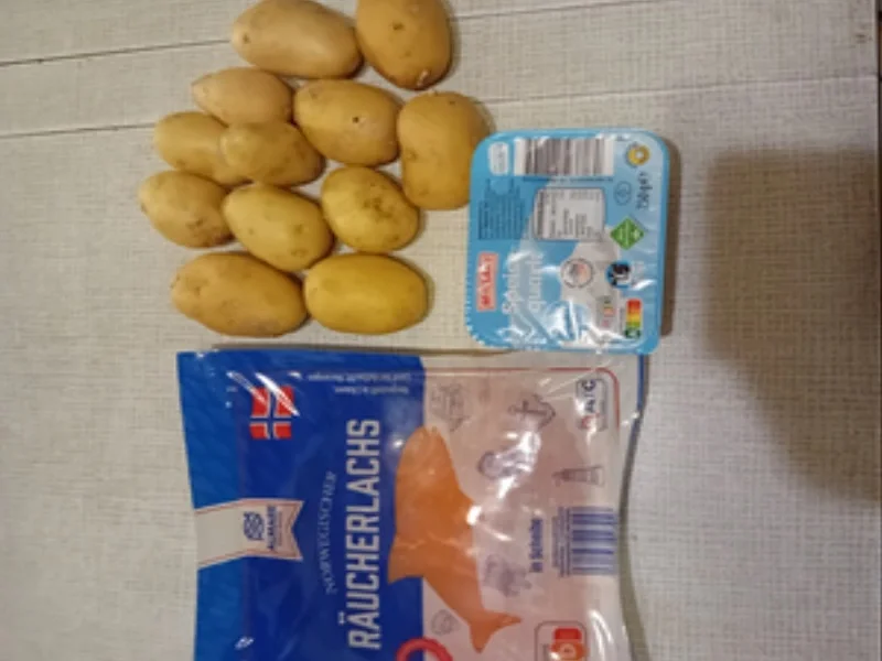 Kümmel-Pellkartoffel-Drillinge mit Lachsschinken-Schnittlauchröllchen-Quark - Rezept - Bild Nr. 3