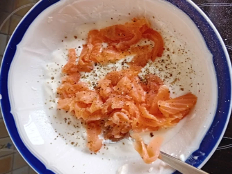 Kümmel-Pellkartoffel-Drillinge mit Lachsschinken-Schnittlauchröllchen-Quark - Rezept - Bild Nr. 6