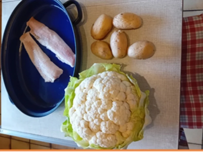 Seelachsfilet mit Blumenkohl und Kartoffelstampf - Rezept - Bild Nr. 17990