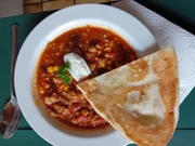 Würziges Chili con Carne mit Naan-Brot - Rezept - Bild Nr. 17989