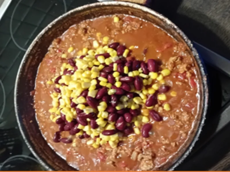 Würziges Chili con Carne mit Naan-Brot - Rezept - Bild Nr. 17999