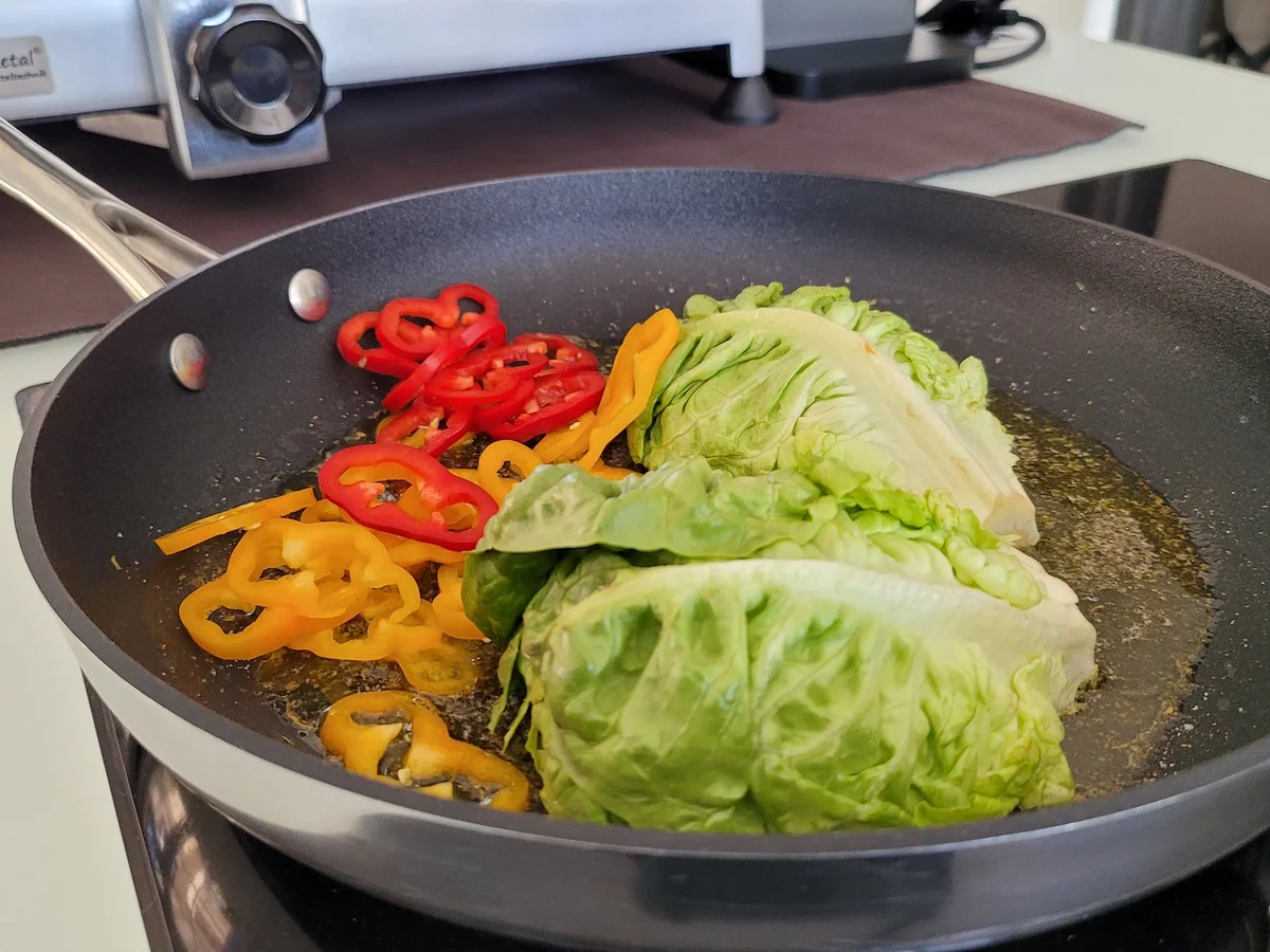 Romanasalat gebraten - z.b. als kleine Vorspeise à la Biggi - Rezept - Bild Nr. 6