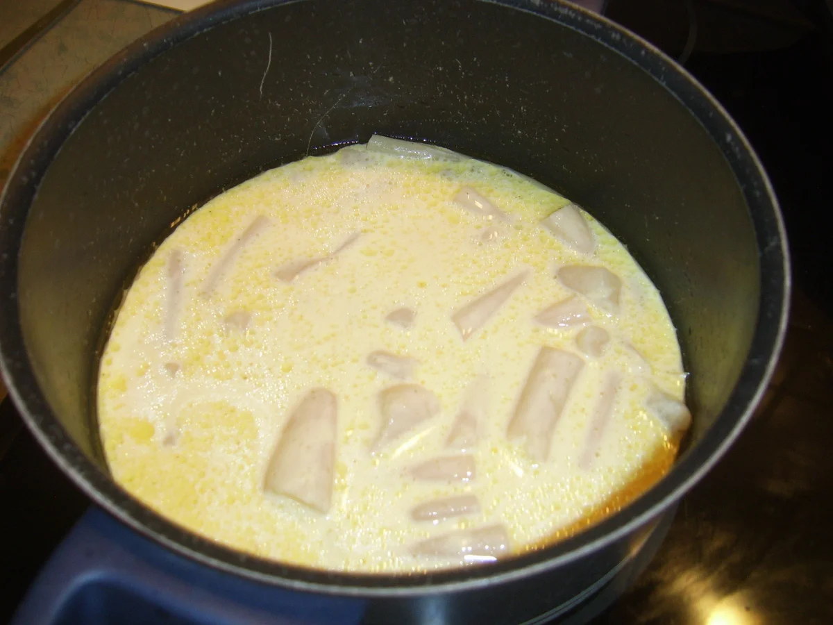 Pfannenkotelett an Schwarzwurzeln und Salzkartoffel - Rezept - Bild Nr. 13