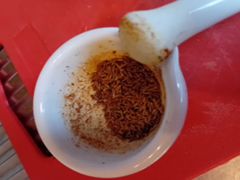 Hähnchenbrustfilet mit Kreuzkümmel, Paprikamix und Jasmin-Reis - Rezept - Bild Nr. 8