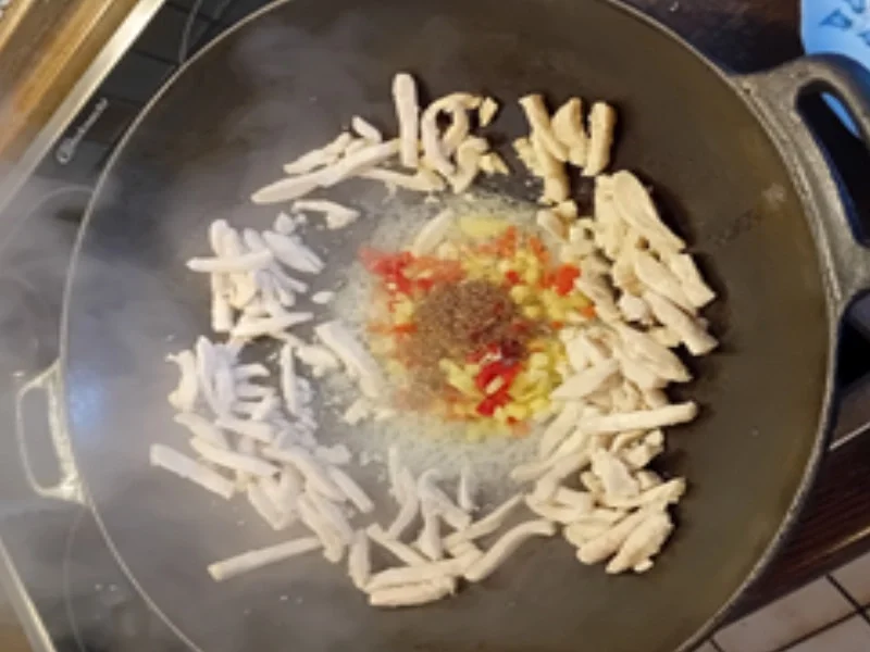 Hähnchenbrustfilet mit Kreuzkümmel, Paprikamix und Jasmin-Reis - Rezept - Bild Nr. 14