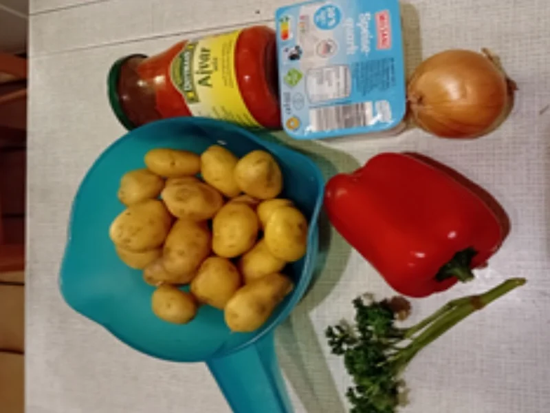 Pellkartoffel-Drillinge mit Zwiebel-Paprika-Quark - Rezept - Bild Nr. 3