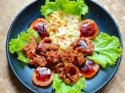 Chrysanthemen-Huhn auf Salatblättern mit Mandarin-Kartoffelpüree - Rezept - Bild Nr. 2