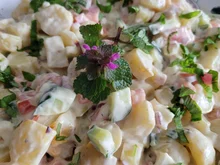 Kartoffelsalat zum Gründonnerstag mit Gundermann à la Biggi - Rezept - Bild Nr. 2