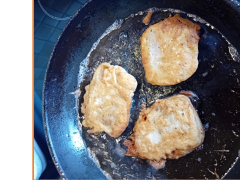 Seelachsfilet im Bier-Teig mit zweierlei Dipp und Pommes-Frites - Rezept - Bild Nr. 6