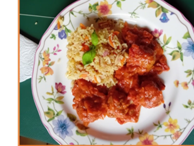 Marokkanische Fleischbällchen in Tomatensauce mit Juwelenreis - Rezept - Bild Nr. 23