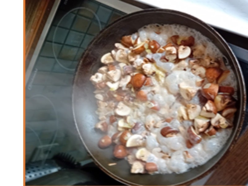 Rezept: Spaghetti mit Champignon-Rahmsauce Bild Nr. 7 Spaghetti mit Champignon-Rahmsauce - Rezept - Bild Nr. 7