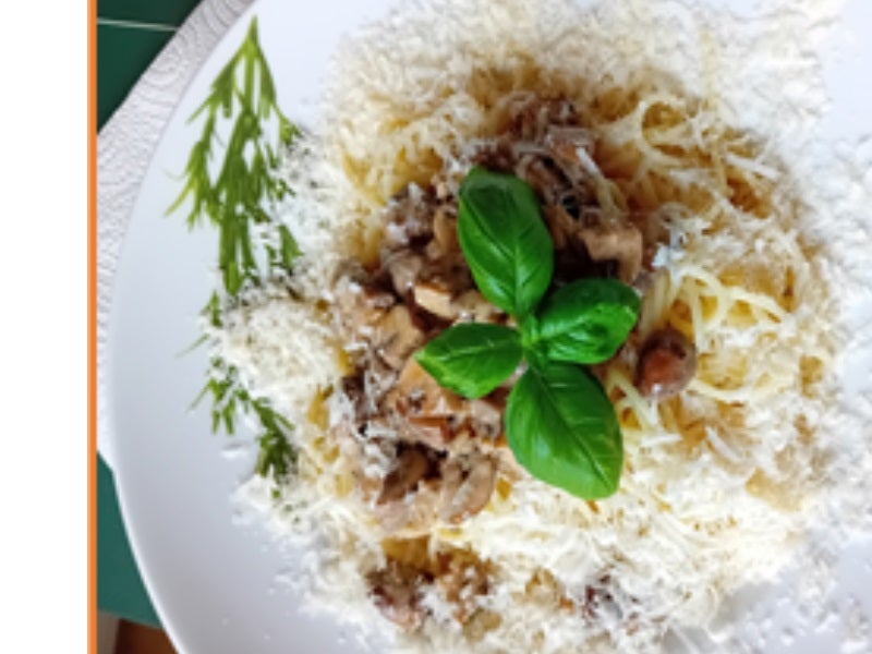 Rezept: Spaghetti mit Champignon-Rahmsauce Bild Nr. 8 Spaghetti mit Champignon-Rahmsauce - Rezept - Bild Nr. 8