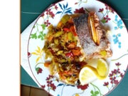 Lachsforelle mit Gemüsemix aus dem Backofen - Rezept - Bild Nr. 2