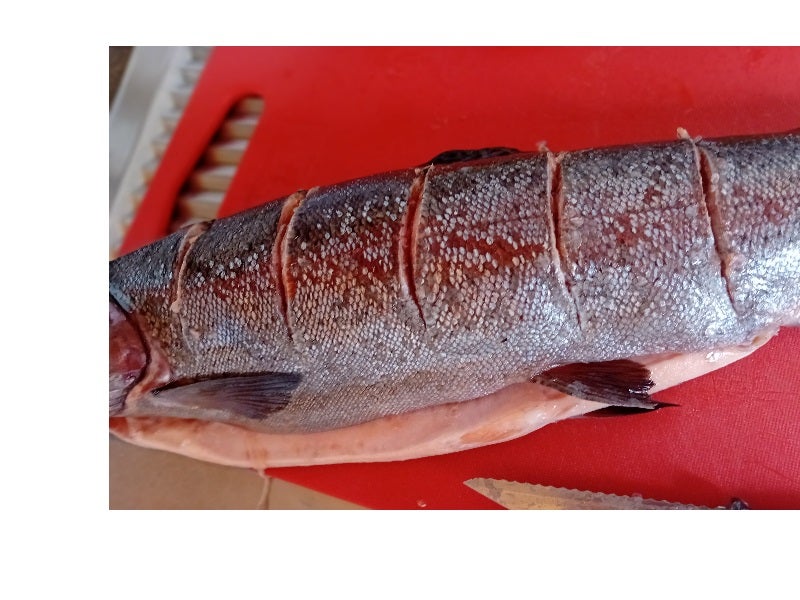 Lachsforelle mit Gemüsemix aus dem Backofen - Rezept - Bild Nr. 5